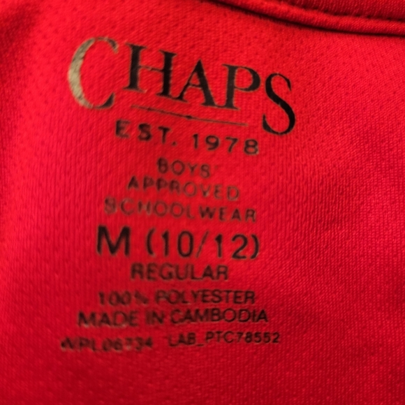 Chaps Boys Long Sleeve Polo - Picture 2 of 3